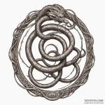 Astral serpent spinning through rings, tattoo… — эскиз тату (№1750284444_1, 18.06.2025 22:07) — Tatufoto.com
