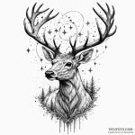 Astral deer with star-dust trail, artistic ta… — эскиз тату (№1750285367_0, 18.06.2025 22:22) — Tatufoto.com