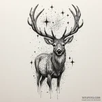 Astral deer with star-dust trail, artistic ta… — эскиз тату (№1750285367_1, 18.06.2025 22:22) — Tatufoto.com