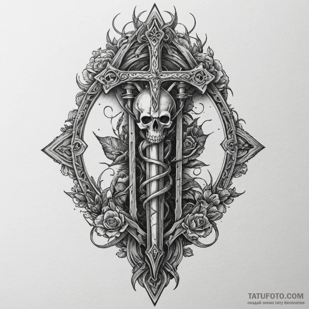 Dagger through skeletal hourglass, tattoo lin... - эскиз тату (№1750287150_0, 18.06.2025 22:52) — Tatufoto.com