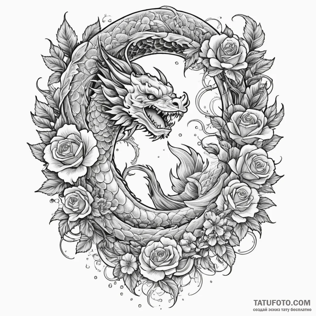Ivory rose beneath spectral arch, tattoo line... - эскиз тату (№1750289747_0, 18.06.2025 23:35) — Tatufoto.com