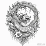 Ivory rose beneath spectral arch, tattoo line… — эскиз тату (№1750289747_1, 18.06.2025 23:35) — Tatufoto.com