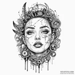 Black mirror swallowing light, tattoo flash s… — эскиз тату (№1750290675_0, 18.06.2025 23:51) — Tatufoto.com