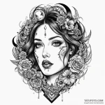 Black mirror swallowing light, tattoo flash s… — эскиз тату (№1750290675_1, 18.06.2025 23:51) — Tatufoto.com