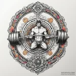 A strong barbell with weights, fitness theme,… — эскиз тату (№1750290746_1, 18.06.2025 23:52) — Tatufoto.com