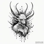 Hieronymus bosch-style creature, a grotesque… — эскиз тату (№1750291540_0, 19.06.2025 00:05) — Tatufoto.com