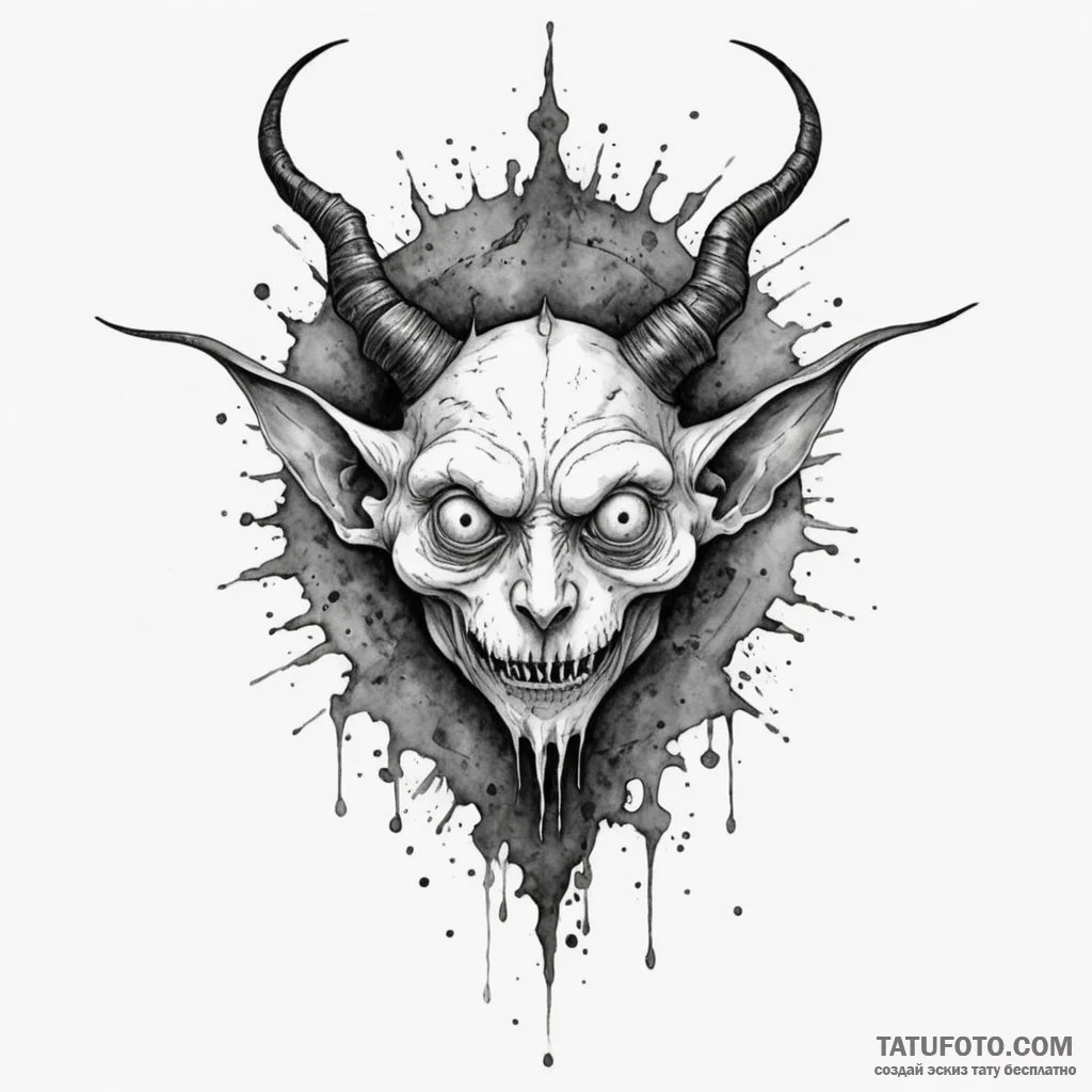 Hieronymus bosch-style creature, a grotesque... - эскиз тату (№1750291540_1, 19.06.2025 00:05) — Tatufoto.com