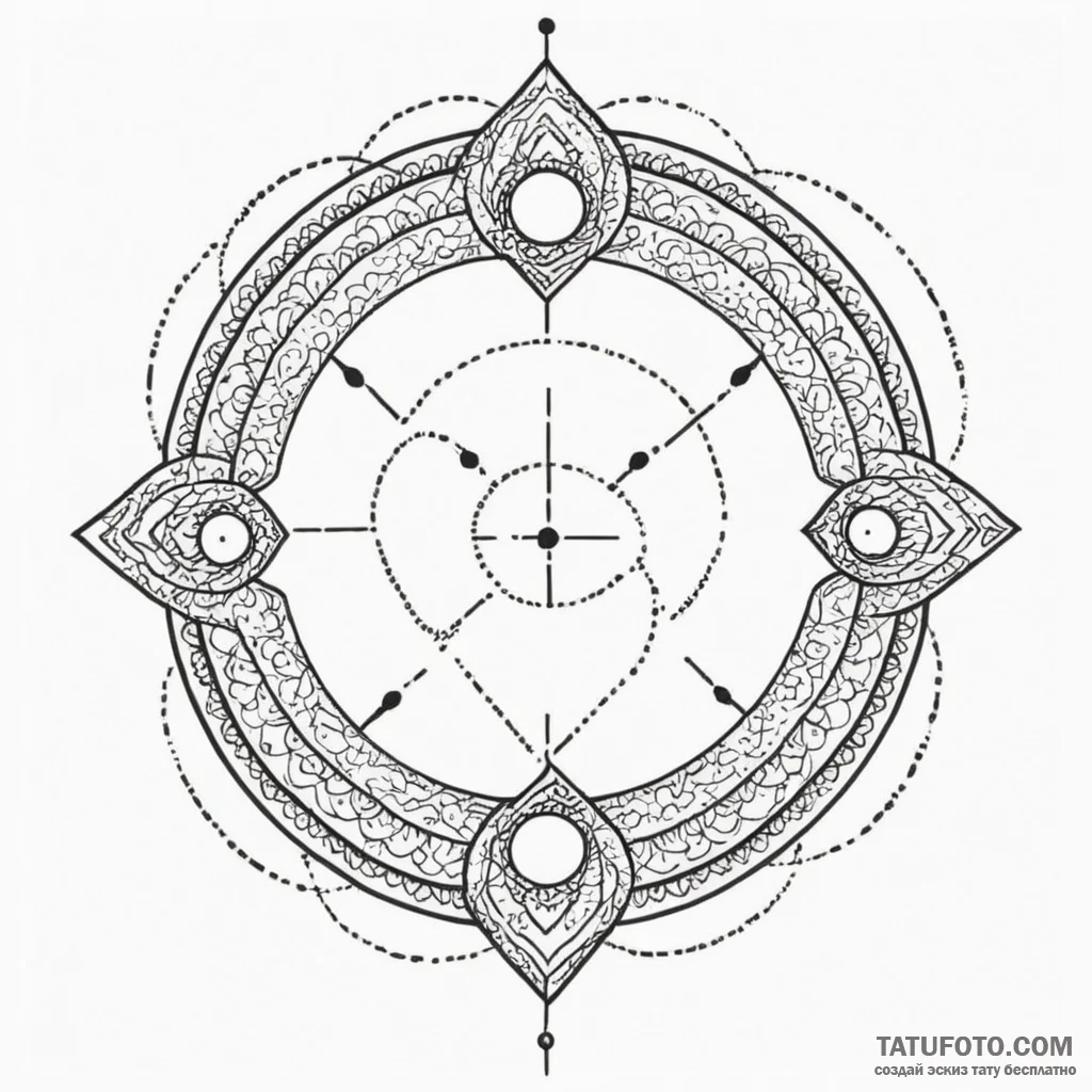 Loading circle, buffering symbol, tattoo sket... - эскиз тату (№1750292471_0, 19.06.2025 00:21) — Tatufoto.com