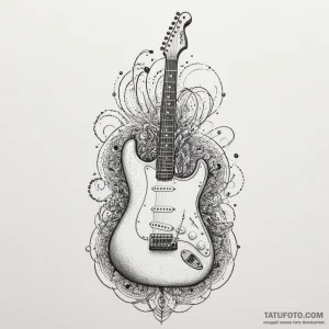 Fender guitar headstock, classic and recogniz... - эскиз тату (№1750292543_0, 19.06.2025 00:22) — Tatufoto.com