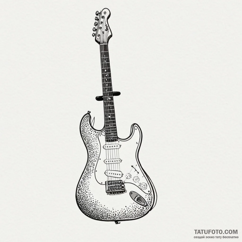 Fender guitar headstock, classic and recogniz... - эскиз тату (№1750292543_1, 19.06.2025 00:22) — Tatufoto.com