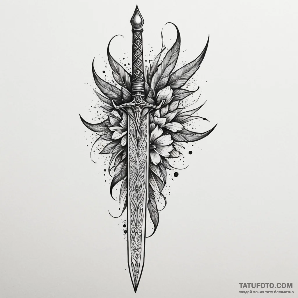 Dagger formed of shifting sands, tattoo sketc... - эскиз тату (№1750293397_0, 19.06.2025 00:36) — Tatufoto.com