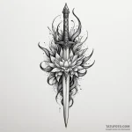 Dagger formed of shifting sands, tattoo sketc… — эскиз тату (№1750293397_1, 19.06.2025 00:36) — Tatufoto.com