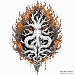 Molten roots consuming relic, tattoo flash sh… — эскиз тату (№1750293541_0, 19.06.2025 00:39) — Tatufoto.com