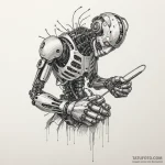 Surgeon’s hands performing an operation with… — эскиз тату (№1750294181_1, 19.06.2025 00:49) — Tatufoto.com