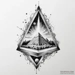 Pyramid, tattoo sketch design, aesthetically… — эскиз тату (№1750294252_0, 19.06.2025 00:50) — Tatufoto.com
