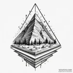 Pyramid, tattoo sketch design, aesthetically… — эскиз тату (№1750294252_1, 19.06.2025 00:50) — Tatufoto.com