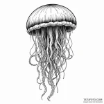 Man-o’-war jellyfish with electric tentacles,… — эскиз тату (№1750296064_1, 19.06.2025 01:21) — Tatufoto.com