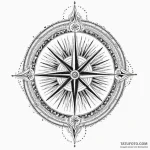 A compass rose (is there as wind rose, but ca… — эскиз тату (№1750296135_0, 19.06.2025 01:22) — Tatufoto.com