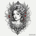Nightshade seed beneath spectral gate, tattoo… — эскиз тату (№1750297988_1, 19.06.2025 01:53) — Tatufoto.com