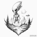 Alien landscape — эскиз тату (№1750298949_0, 19.06.2025 02:09) — Tatufoto.com