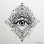 Peacock eye reflecting starlight, artistic ta… — эскиз тату (№1750300527_0, 19.06.2025 02:35) — Tatufoto.com