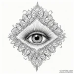 Peacock eye reflecting starlight, artistic ta… — эскиз тату (№1750300527_1, 19.06.2025 02:35) — Tatufoto.com