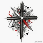 I, ink illustration for tattoo, aesthetically… — эскиз тату (№1750301406_1, 19.06.2025 02:50) — Tatufoto.com