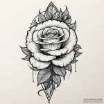 Ivory dagger through spectral rose, concept a… — эскиз тату (№1750301477_0, 19.06.2025 02:51) — Tatufoto.com