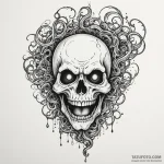 Ectoplasmic residue forming a ghostly, scream… — эскиз тату (№1750302412_0, 19.06.2025 03:06) — Tatufoto.com