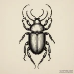 Beetle, tattoo sketch design, clean lines, cr… — эскиз тату (№1750303206_0, 19.06.2025 03:20) — Tatufoto.com