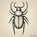 Beetle, tattoo sketch design, clean lines, cr… — эскиз тату (№1750303206_1, 19.06.2025 03:20) — Tatufoto.com