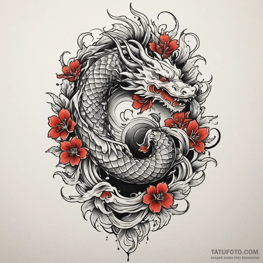 Noble blade through spectral bloom, tattoo sk... - эскиз тату (№1750303278_0, 19.06.2025 03:21) — Tatufoto.com