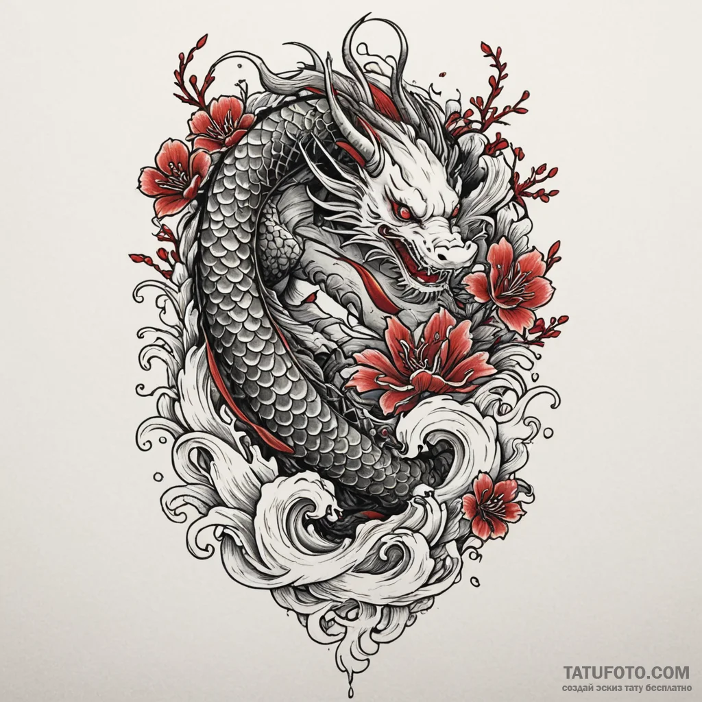 Noble blade through spectral bloom, tattoo sk... - эскиз тату (№1750303278_1, 19.06.2025 03:21) — Tatufoto.com