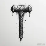 Thor’s hammer, concept art for tattoo, blackw… — эскиз тату (№1750303350_0, 19.06.2025 03:22) — Tatufoto.com