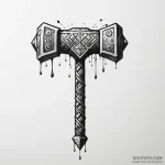 Thor’s hammer, concept art for tattoo, blackw… — эскиз тату (№1750303350_1, 19.06.2025 03:22) — Tatufoto.com