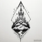 Nightfall crown beneath spectral spire, artis… — эскиз тату (№1750304086_0, 19.06.2025 03:34) — Tatufoto.com