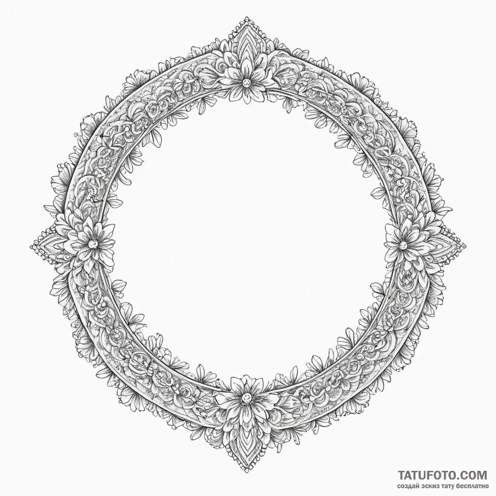 Bracelet, artistic tattoo sketch, highly deta... - эскиз тату (№1750305177_1, 19.06.2025 03:52) — Tatufoto.com