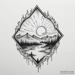 Mirror eye beneath burning sky, tattoo line a… — эскиз тату (№1750305250_0, 19.06.2025 03:54) — Tatufoto.com