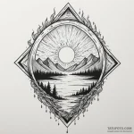 Mirror eye beneath burning sky, tattoo line a… — эскиз тату (№1750305250_1, 19.06.2025 03:54) — Tatufoto.com