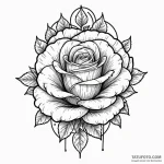 Ancient rose encased in ice, tattoo sketch de… — эскиз тату (№1750305322_0, 19.06.2025 03:55) — Tatufoto.com
