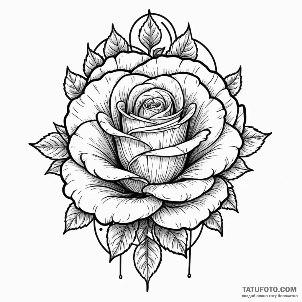 Ancient rose encased in ice, tattoo sketch de... - эскиз тату (№1750305322_0, 19.06.2025 03:55) — Tatufoto.com