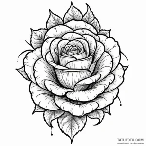 Ancient rose encased in ice, tattoo sketch de... - эскиз тату (№1750305322_1, 19.06.2025 03:55) — Tatufoto.com