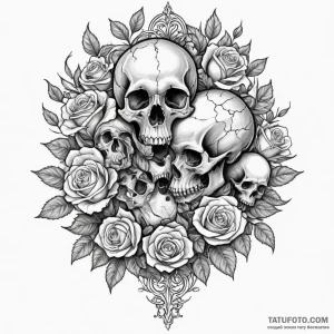 Flock of birds, tattoo flash sheet design, bl... - эскиз тату (№1750305393_0, 19.06.2025 03:56) — Tatufoto.com