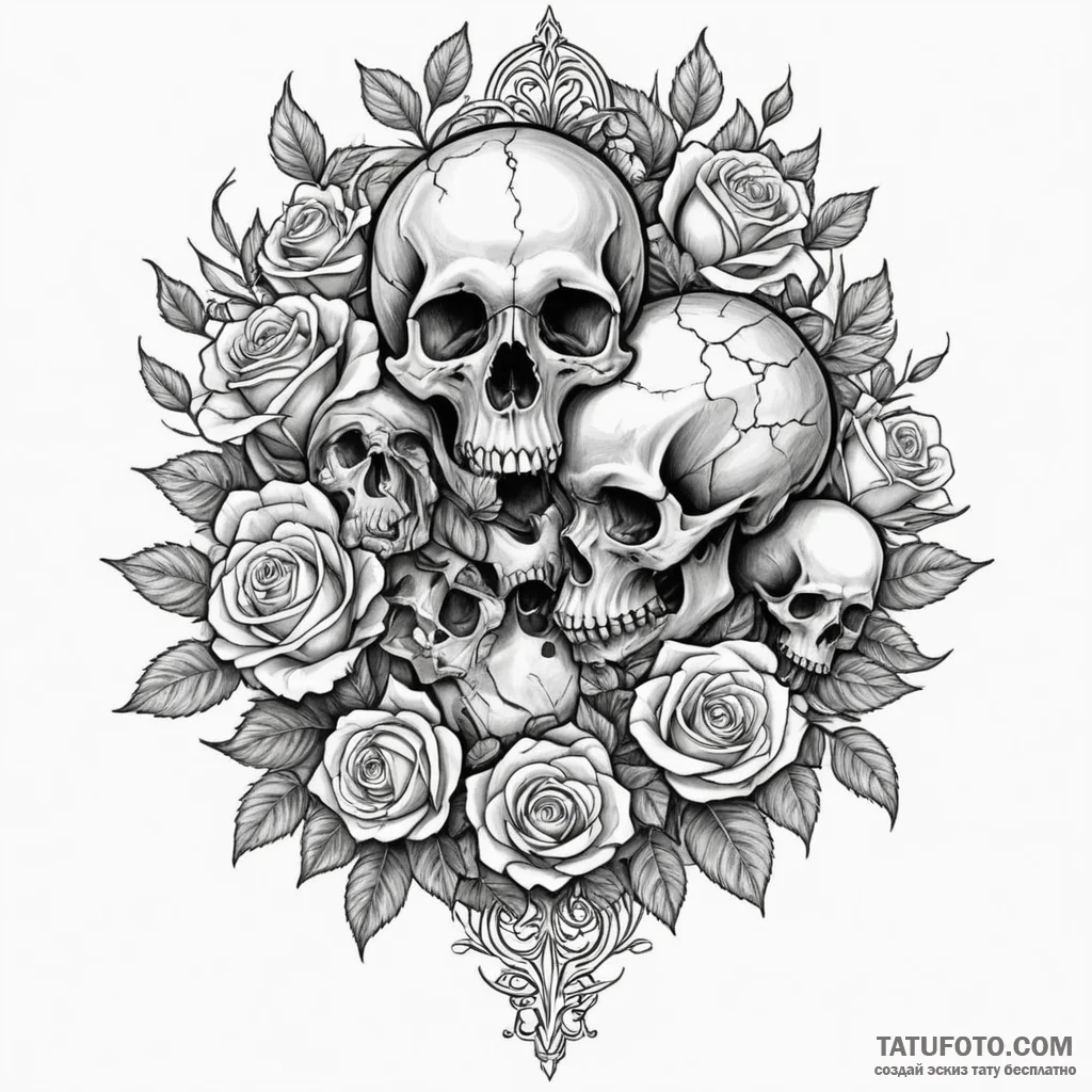 Flock of birds, tattoo flash sheet design, bl... - эскиз тату (№1750305393_0, 19.06.2025 03:56) — Tatufoto.com