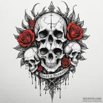 Hidden blade crowned in roots, ink illustrati… — эскиз тату (№1750305464_1, 19.06.2025 03:57) — Tatufoto.com