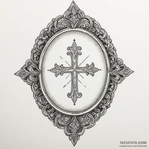 Antique mirror with shadow reflection, tattoo... - эскиз тату (№1750305678_1, 19.06.2025 04:01) — Tatufoto.com