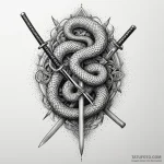 Katana wrapped in serpent, concept art for ta… — эскиз тату (№1750306324_1, 19.06.2025 04:12) — Tatufoto.com