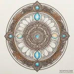 Opal coin spinning in air, concept art for ta… — эскиз тату (№1750306396_0, 19.06.2025 04:13) — Tatufoto.com