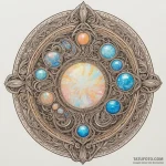 Opal coin spinning in air, concept art for ta… — эскиз тату (№1750306396_1, 19.06.2025 04:13) — Tatufoto.com