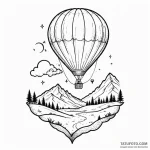 A whimsical hot air balloon festival over rol… — эскиз тату (№1750308223_1, 19.06.2025 04:43) — Tatufoto.com